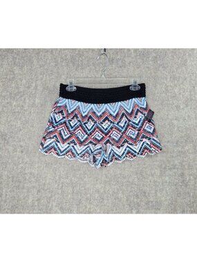 No Boundaries Womens Chevron Lace Shorts Multicolor Size M Stretch Crochet New